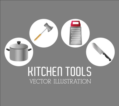 Kitchen tools vector illustration set 03 tools kitchen illustration   
