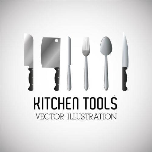Kitchen tools vector illustration set 12 tools kitchen illustration   