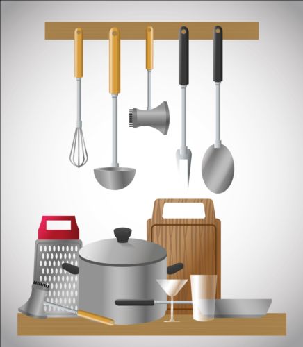 Kitchen tools vector illustration set 02 tools kitchen illustration   