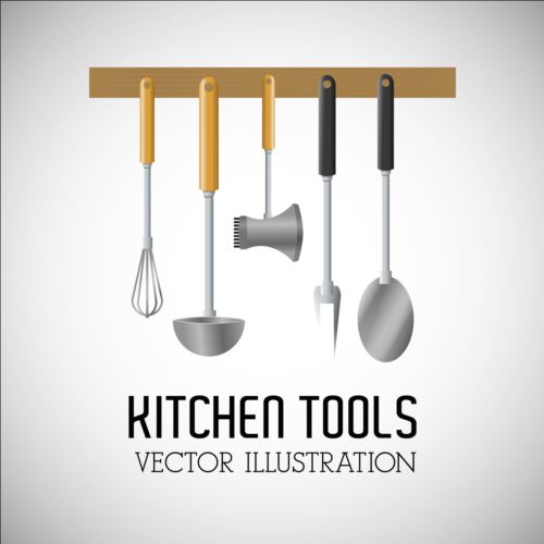 Kitchen tools vector illustration set 01 tools kitchen illustration   
