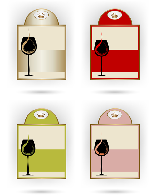 Exquisite wine labels vector set 02 wine labels exquisite   