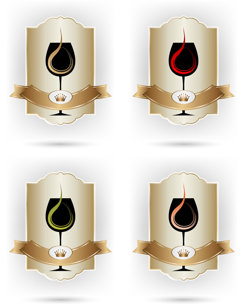 Exquisite wine labels vector set 01 wine labels exquisite   