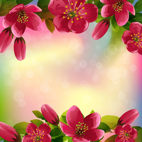 Beautiful red flower vector background 03 flower beautiful background   