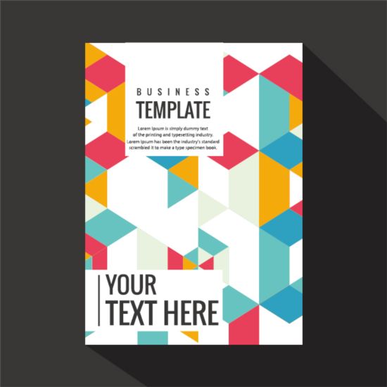 Abstract colored cover book and brochure vector 07 cover colored brochure book abstract   