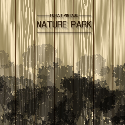 Nature park wooden background vector 02 wooden park nature background   