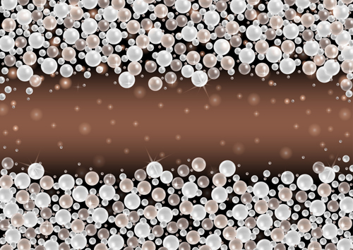 Shiny pearls background vector shiny pearls background   