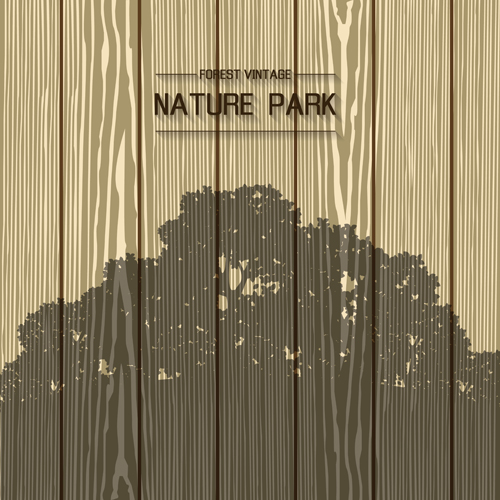 Nature park wooden background vector 01 wooden park nature background   