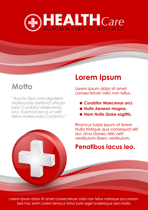 Healthcare document poster template vector 04 poster healthcare document   