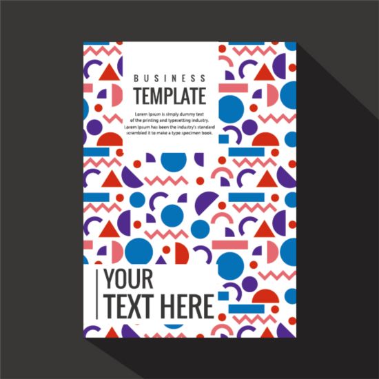 Abstract colored cover book and brochure vector 04 cover colored brochure book abstract   