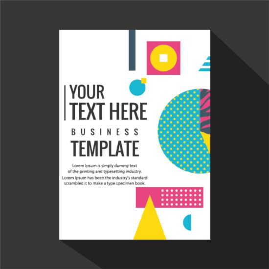 Abstract colored cover book and brochure vector 03 cover colored brochure book abstract   