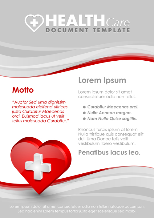 Healthcare document poster template vector 03 poster healthcare document   