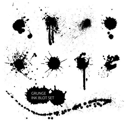 Grunge ink blots vector 01 ink grunge blots   