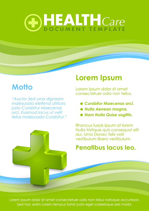 Healthcare document poster template vector 02 poster healthcare document   