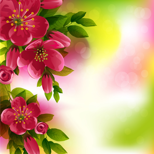 Beautiful red flower vector background 08 flower beautiful background   