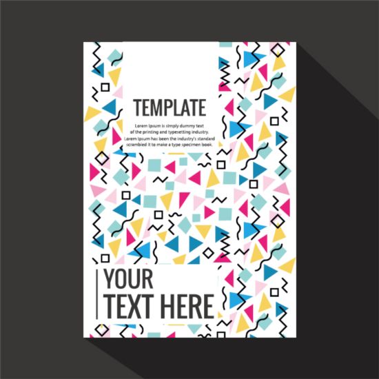 Abstract colored cover book and brochure vector 02 cover colored brochure book abstract   