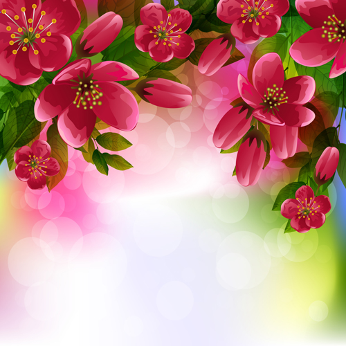 Beautiful red flower vector background 07 flower beautiful background   