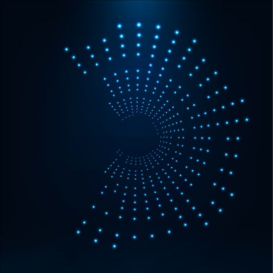 Light dots with blue tech background vector 08 tech light dots blue background   