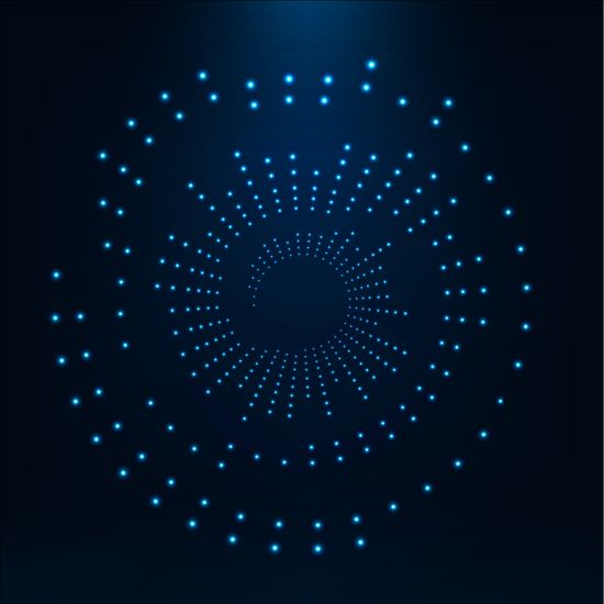 Light dots with blue tech background vector 07 tech light dots blue background   