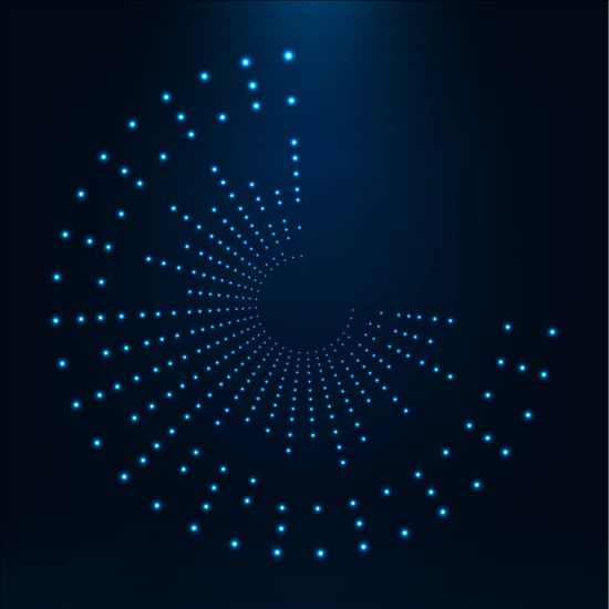 Light dots with blue tech background vector 06 tech light dots blue background   