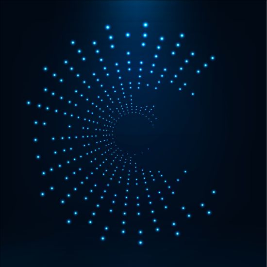 Light dots with blue tech background vector 04 tech light dots blue background   