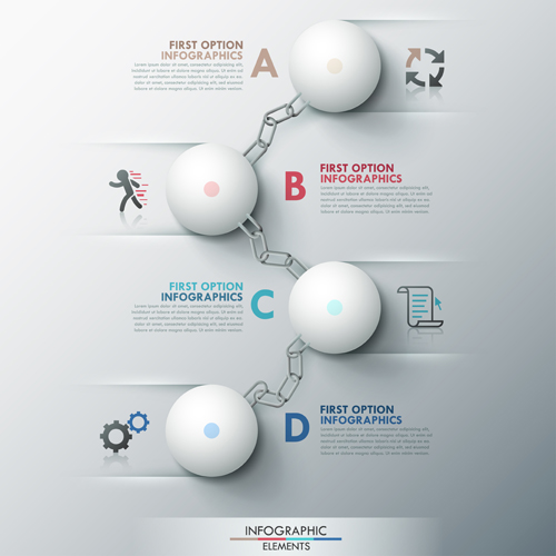 Option infographic elements vectors template 02 Option infographic elements   