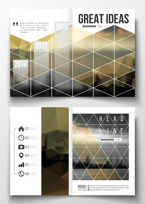 Publicize brochure with magazine cover design vector 05 publicize magazine cover brochure   