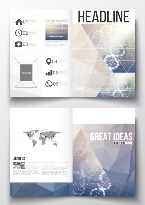 Publicize brochure with magazine cover design vector 02 publicize magazine cover brochure   