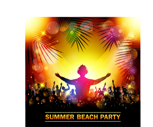 Summer beach party background vectors 03 summer party beach background   