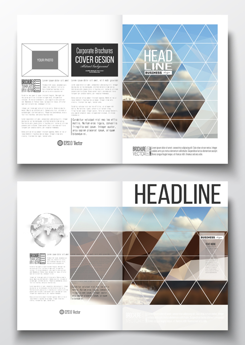 Publicize brochure with magazine cover design vector 01 publicize magazine cover brochure   