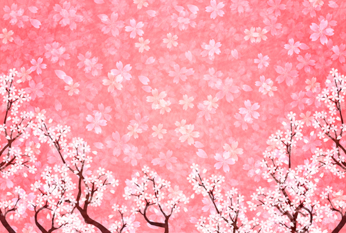 Beautiful sakura art background vector set 01 sakura beautiful   