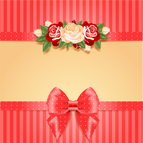 Elegant bow cards vector design 03 elegant cards bow   