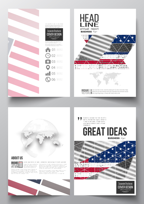 Publicize brochure with magazine cover design vector 06 publicize magazine cover brochure   