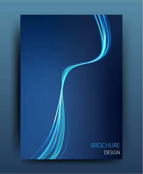 Abstract blue wave brochure cover vector wave cover brochure blue abstract   