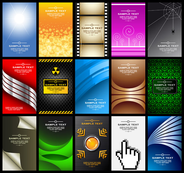 Modern cards backgrounds set vector winding warning line warning Spot spider webs spider roll angle mouse gestures foam film dynamic lines crystal ball cards button business cards background arrows angle   