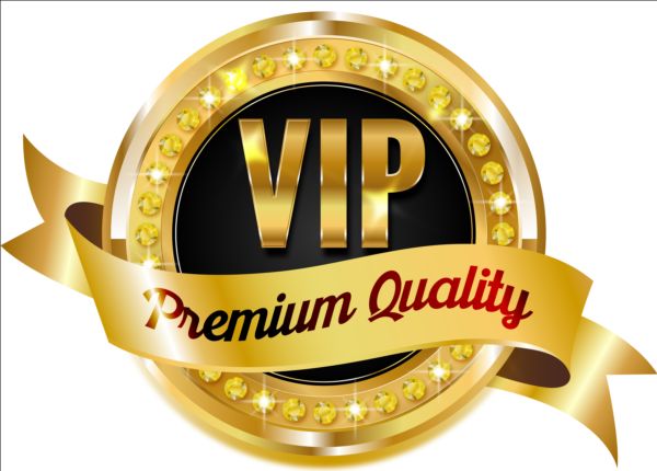 Luxury VIP golden labels vector 02 vip luxury labels golden   