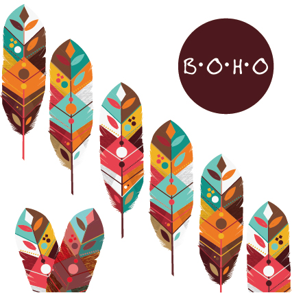 Boho style background vector illustration 10 style illustration Boho background   