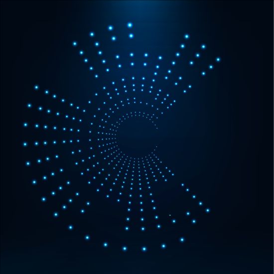 Light dots with blue tech background vector 05 tech light dots blue background   