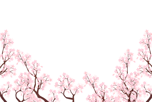 Beautiful sakura art background vector set 02 sakura beautiful   