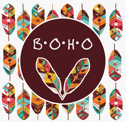 Boho style background vector illustration 05 style illustration Boho background   