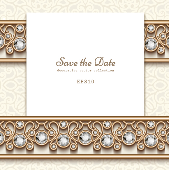 Jewelry decorative with invitation card vector 02 jewelry invitation decorative card   
