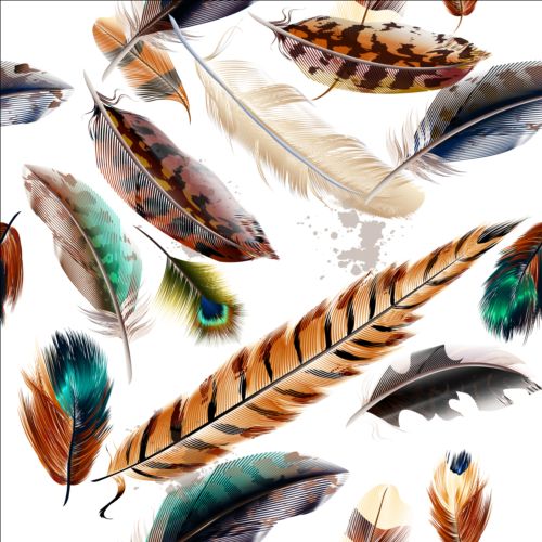 Fashion feathers seamless pattern vectors 03 seamless pattern feathers fashion   