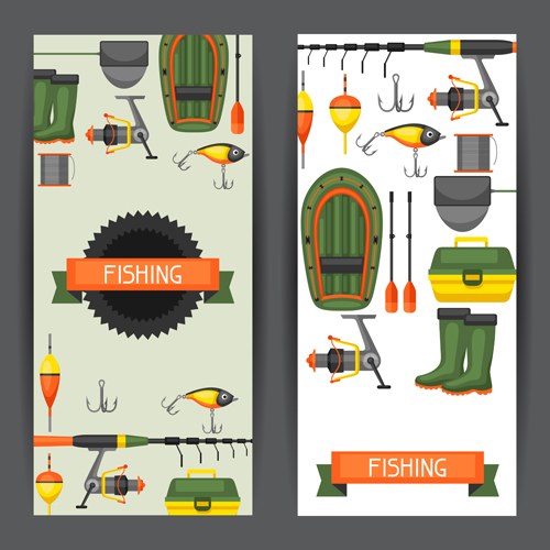 fishing supplies vector illustration vector 06 supplies illustration fishing   