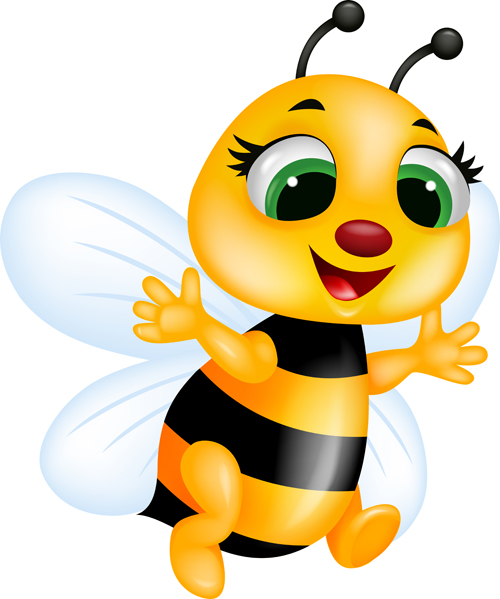 Cute bee cartoon vector illustration 07 illustration cute cartoon bee   