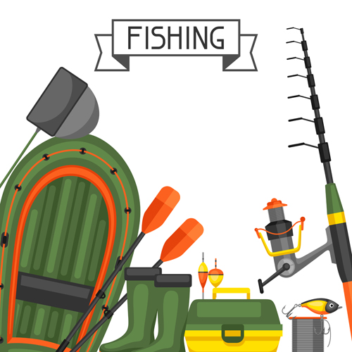fishing supplies vector illustration vector 03 supplies illustration fishing   