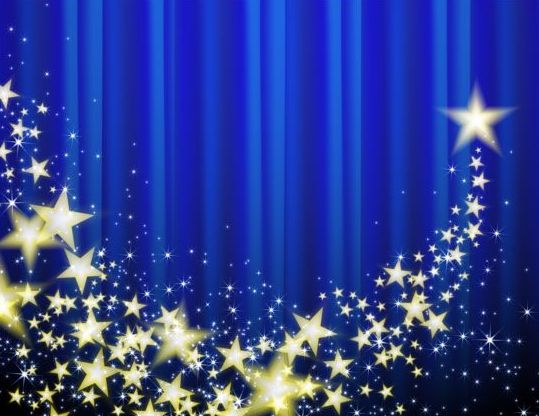 Blue curtain with shiny star background vector star shiny curtain blue background   