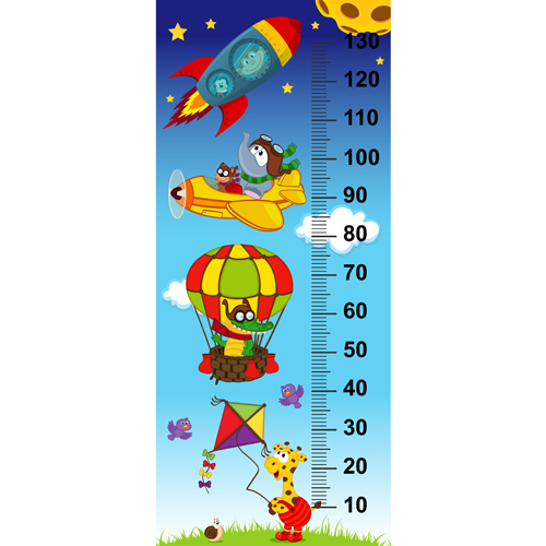 baby height measure cartoon styles vector 08 styles measure height cartoon baby   