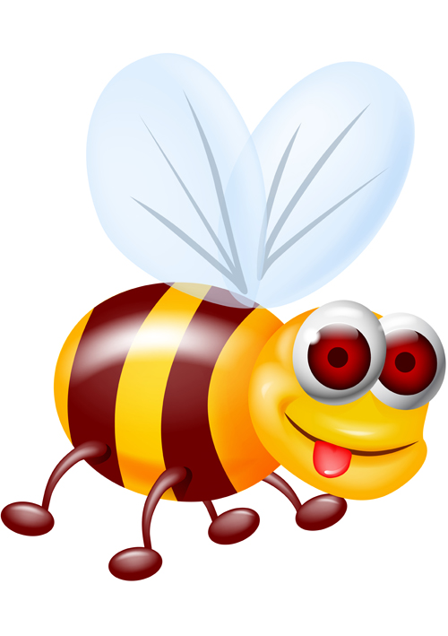 Cute bee cartoon vector illustration 04 illustration cute cartoon bee   