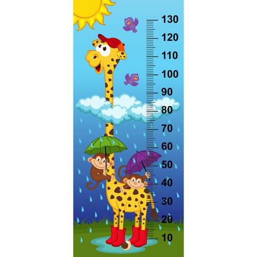 baby height measure cartoon styles vector 05 styles measure height cartoon baby   