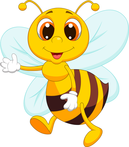 Cute bee cartoon vector illustration 12 illustration cute cartoon bee   