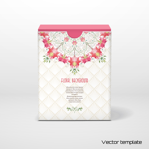 Beautiful floral pattern packaging design vector 12 pattern floral beautiful   